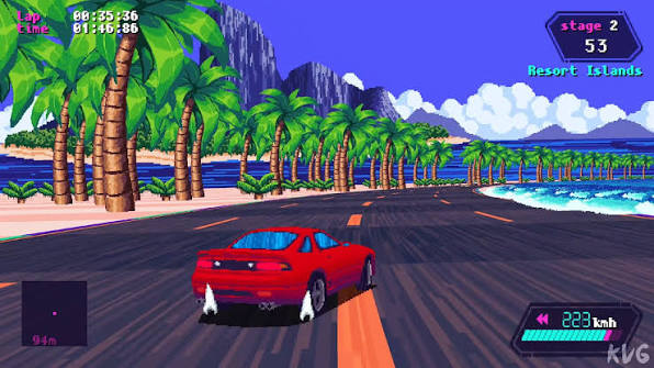Minimalist single-seater race car driving down an empty infinite tunnel